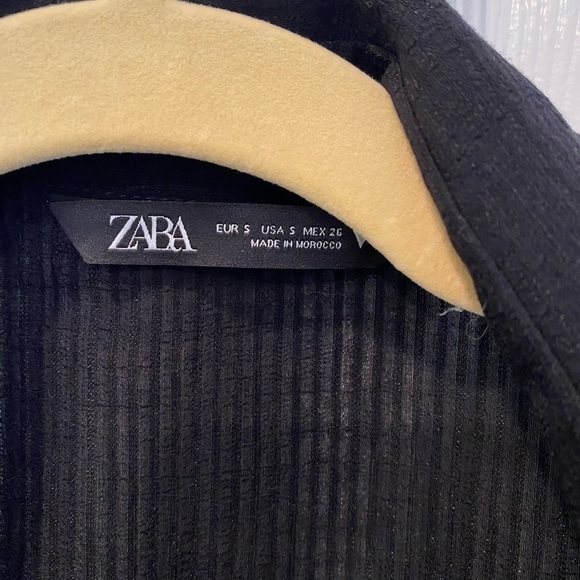 Zara Long Sleeve Front Tie Shirt - Picture 5 of 5